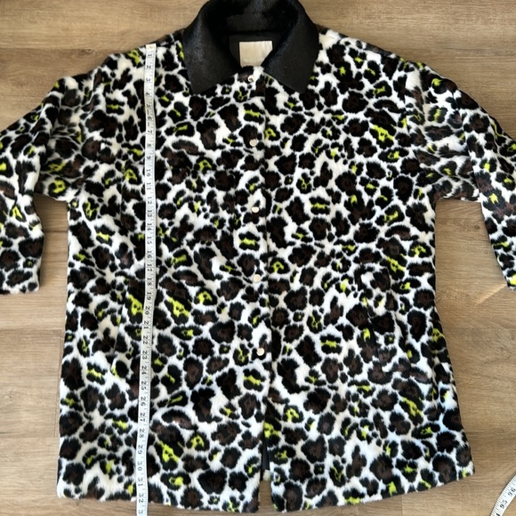 MOLLIOLLI. Bella Leopard Print Faux Fur Sz S NWT - Picture 7 of 15